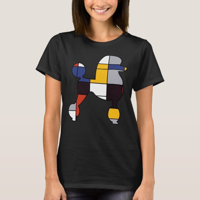 Poodle Mondrian     T-Shirt (Front)