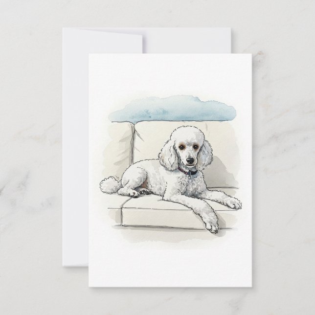 Poodle Note Card (Front)