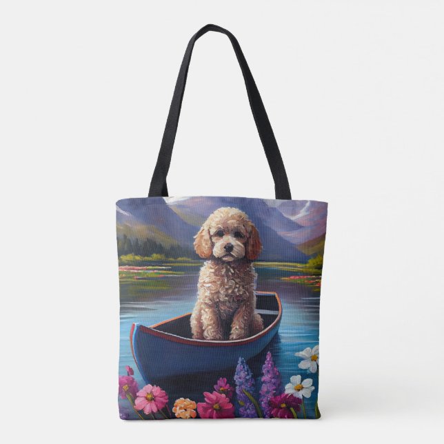 Poodle on a Paddle: A Scenic Adventure Tote Bag (Back)