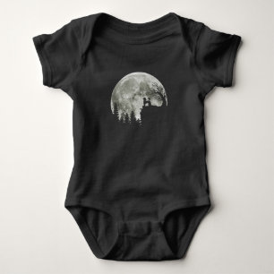 Poodle On Mountain Halloween Gift For Poodle Lover Baby Bodysuit