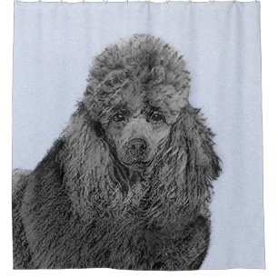 Poodle Painting Miniature Toy Black Original Art