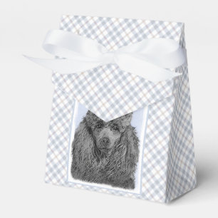 Poodle Painting Miniature Toy Black Original Art Favor Box