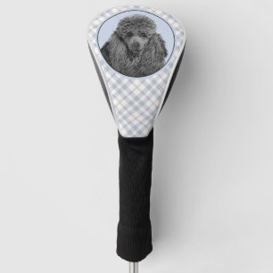 Poodle Painting Miniature Toy Black Original Art Golf Head Cover