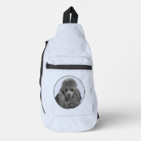 Poodle Painting Miniature Toy Black Pet Dog Art