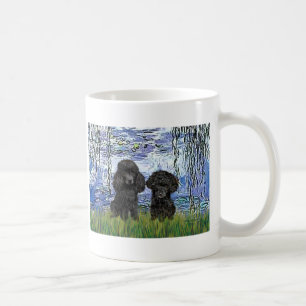 Poodle Pair (black) - Lilies 6 Coffee Mug