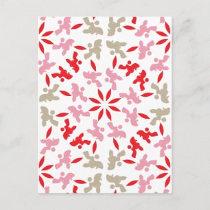 Poodle Pattern Illustration customizable  Postcard