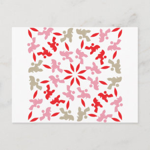 Poodle Pattern Illustration customizable  Postcard