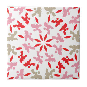 Poodle Pattern Illustration customizable  Tile