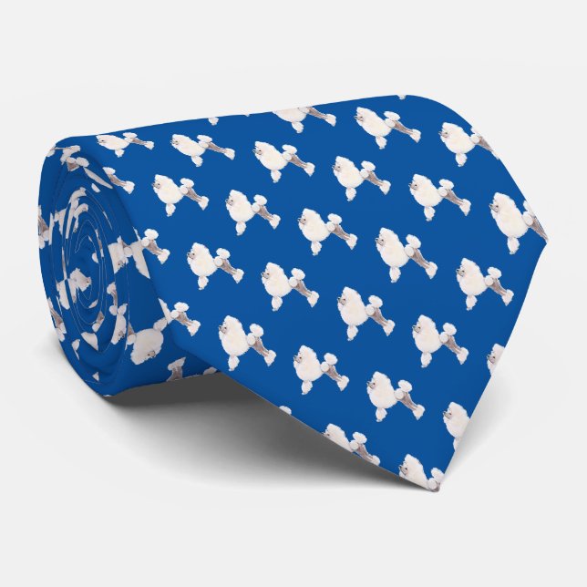 Poodle Pattern Tie (Rolled)