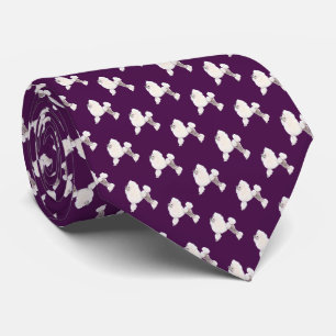 Poodle Pattern Tie