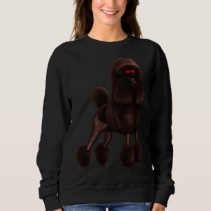 Poodle Pattern White Sweatshirt