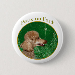 Poodle Peace 2 Inch Round Button