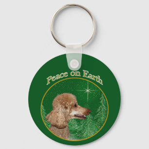 Poodle Peace Keychain