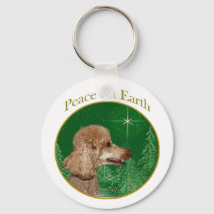Poodle Peace Keychain