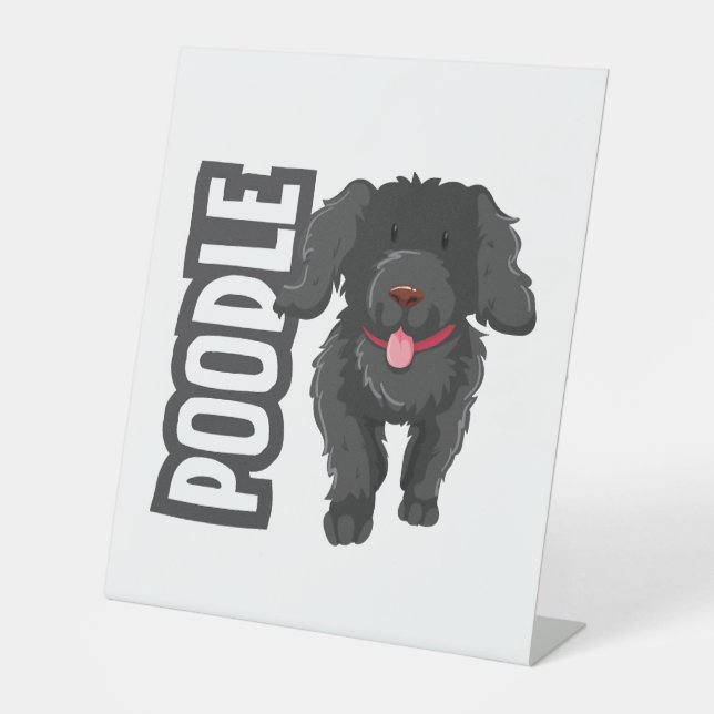 Poodle Pedestal Sign (Front)
