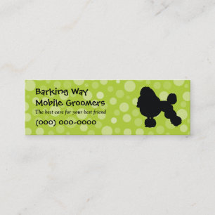 Poodle Pet Care Lime Mini Business Card