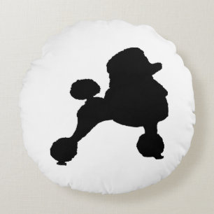 Poodle Pillow - Black and White Poodle Pillow