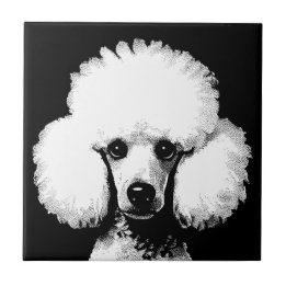 Poodle Pop Art Inspired Retro Chic Tile