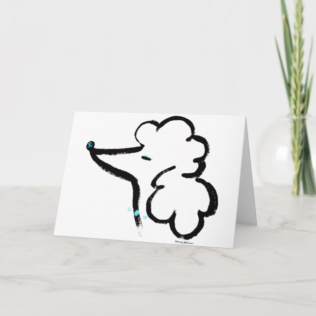 Poodle Portrait Card (Front)