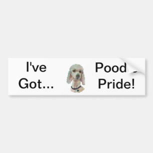 Poodle Pride and Pet Me Products Bumper Sticker