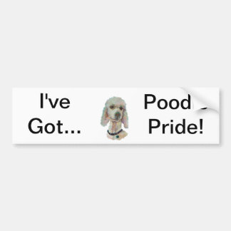 Poodle Pride and Pet Me Products Bumper Sticker