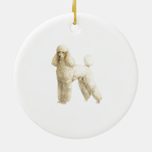 Poodle -- Puppy Clip Ceramic Ornament