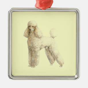 Poodle -- Puppy Clip Metal Ornament