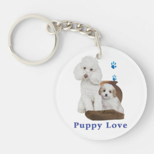 Poodle puppy  keychain