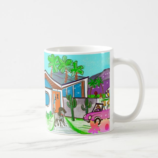 Poodle Pups Coffee Cups - Palm Springs (Right)