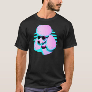 Poodle Retro Vaporwave Dog Cool Pink Men Women Kid T-Shirt