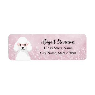 Poodle Return Address Labels