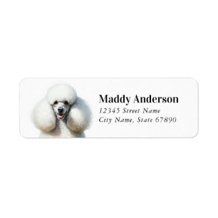 Poodle Return Address Labels