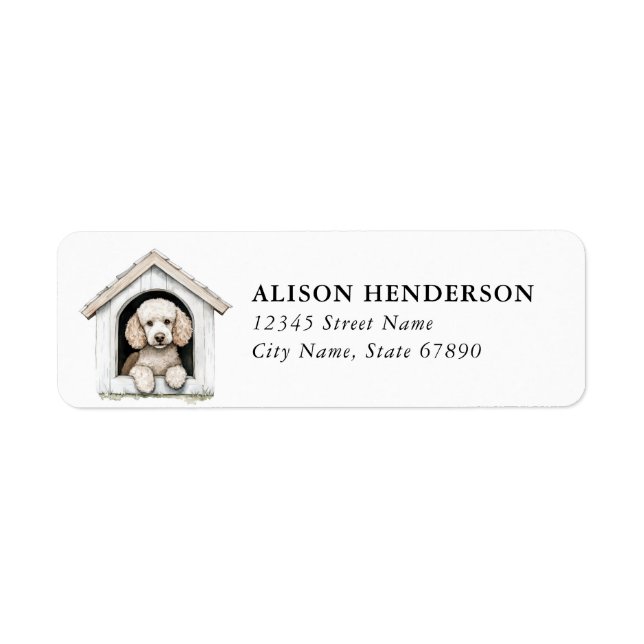 Poodle Return Address Labels  (Front)