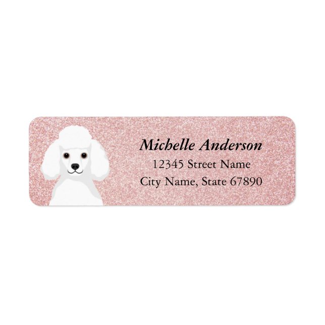 Poodle Return Address Labels (Front)