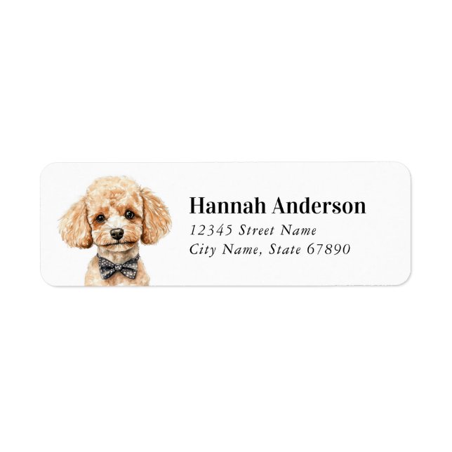 Poodle Return Address Labels (Front)
