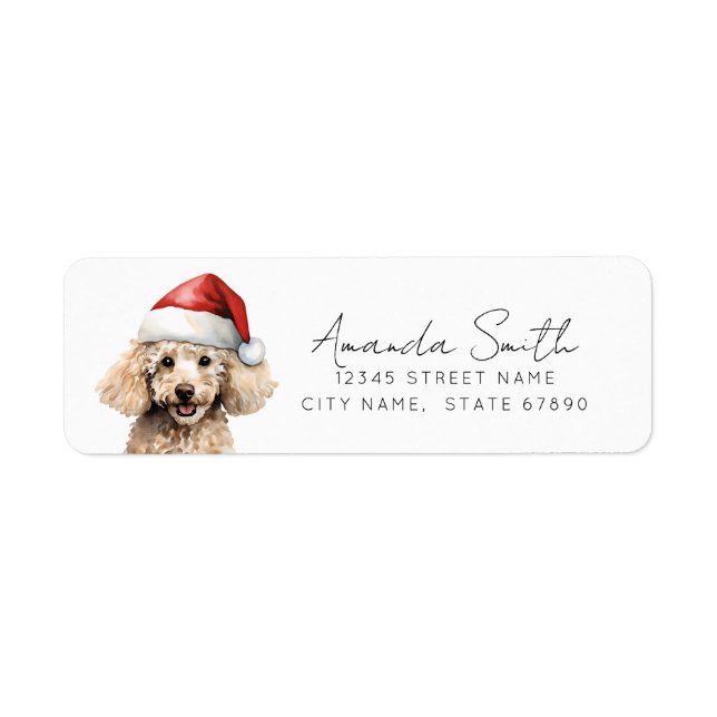 Poodle Return Address Labels (Front)