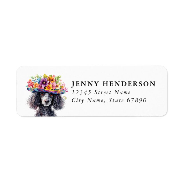 Poodle Return Address Labels (Front)