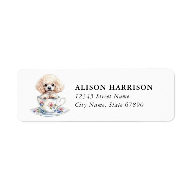 Poodle Return Address Labels (Front)