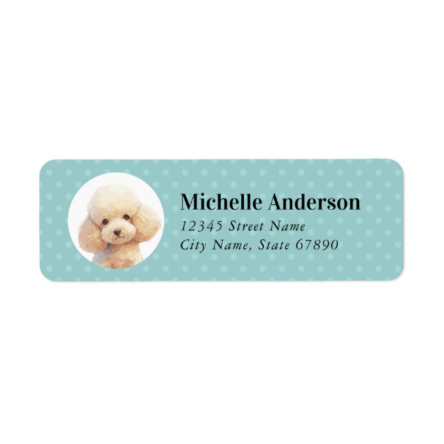 Poodle Return Address Labels (Front)