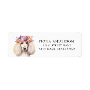 Poodle Return Address Labels