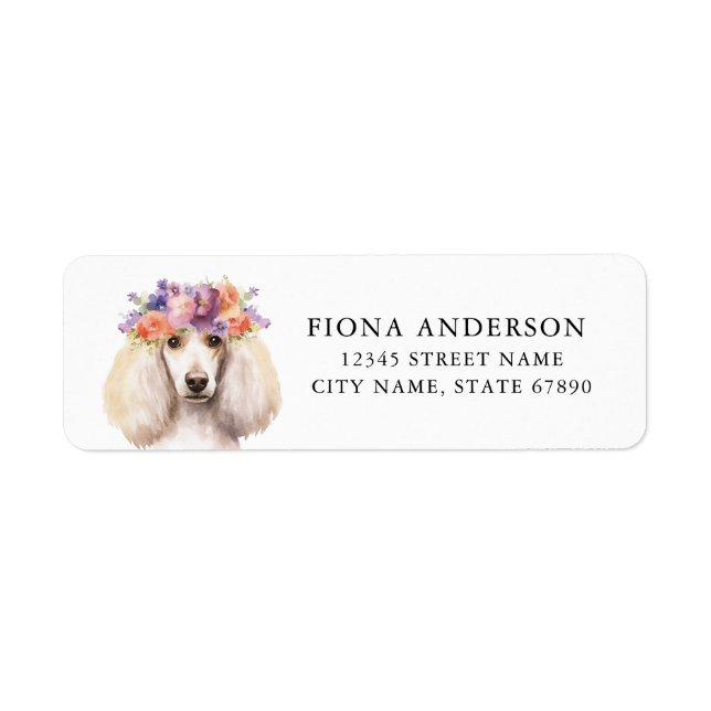 Poodle Return Address Labels (Front)