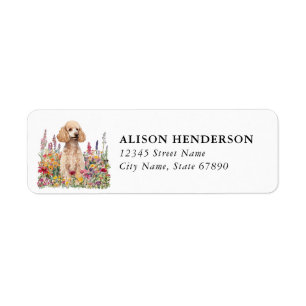 Poodle Return Address Labels