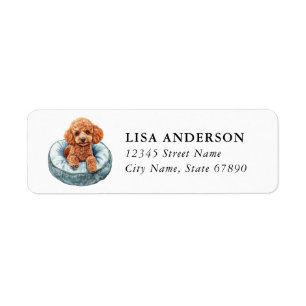 Poodle Return Address Labels