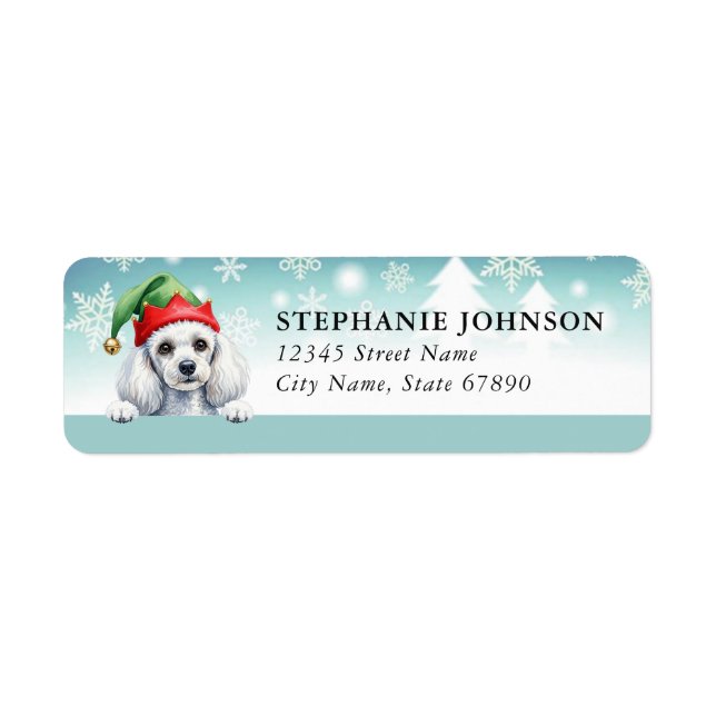 Poodle Return Address Labels (Front)