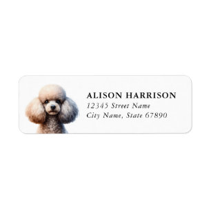 Poodle Return Address Labels