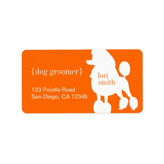 Poodle Return Address Labels (Front)