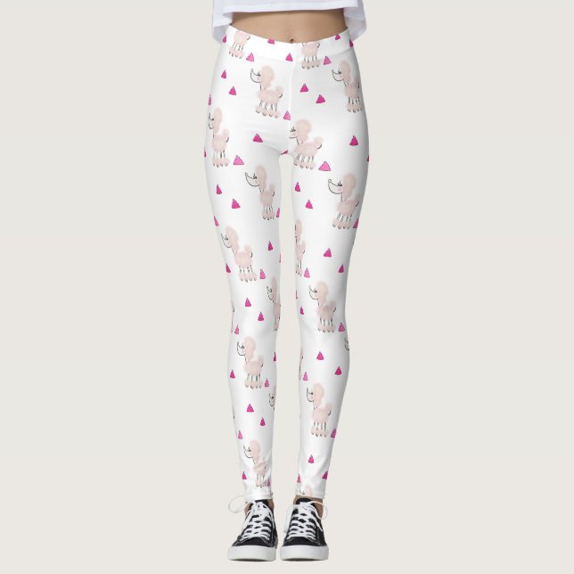 Poodle rose Poop leggings (Devant)