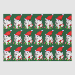 Poodle Santa Hat Christmas Tissue Paper