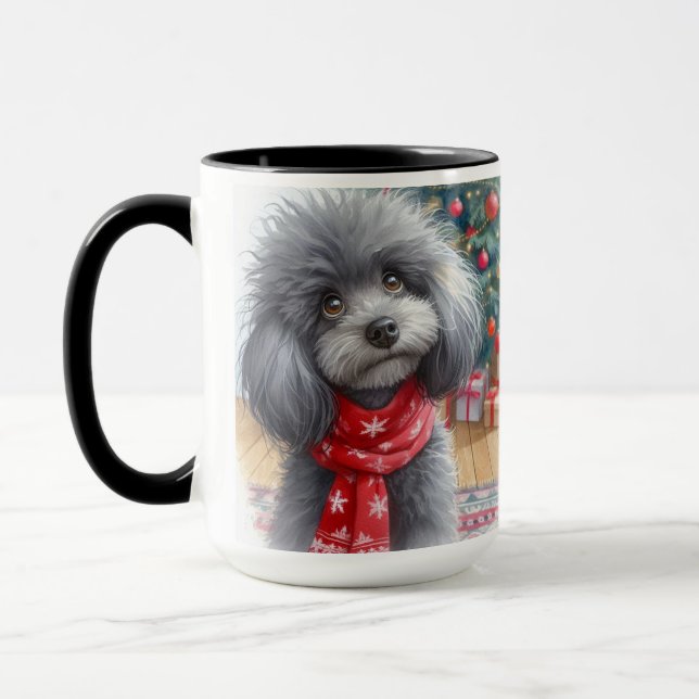  Poodle Santa I Can Explain Christmas Coffee Mug  (Left)