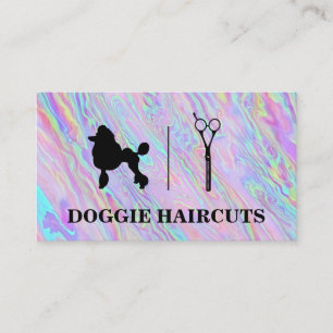 Poodle   Scissors Logo Business Card